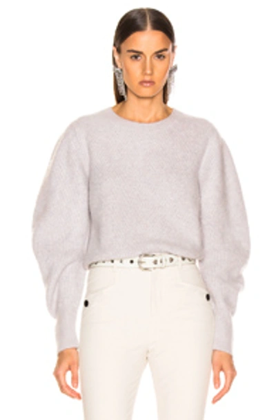 Shop Isabel Marant Swinton Sweater In Greyish Pink