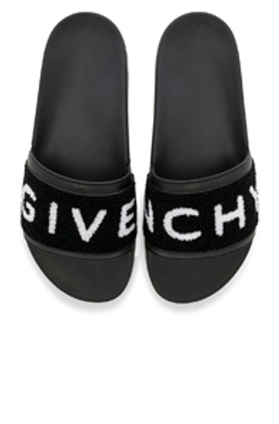 Shop Givenchy Slide Sandals In Black & White