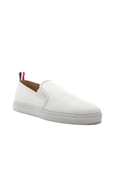 Shop Thom Browne Slip On Trainer In White