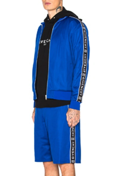 Shop Givenchy Tape Track Jacket In Blue. In Electric Blue