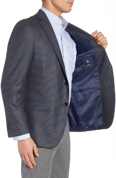 Shop Hart Schaffner Marx Classic Fit Stretch Check Wool Sport Coat In Mid Blue