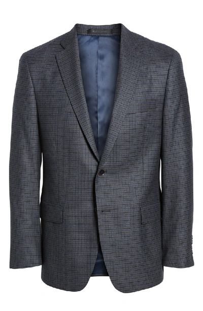 Shop Hart Schaffner Marx Classic Fit Stretch Check Wool Sport Coat In Mid Blue