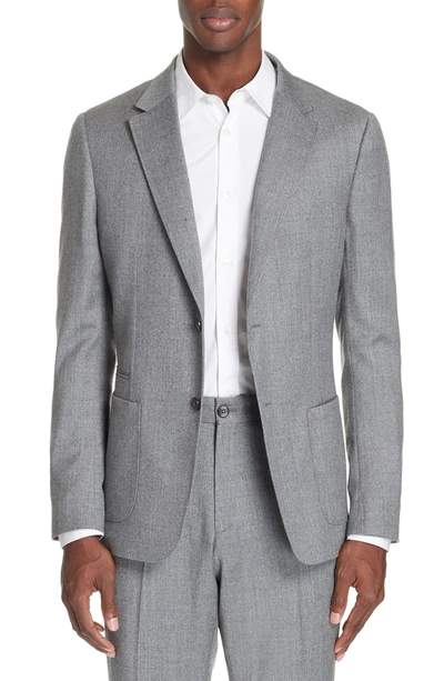 Shop Z Zegna Wash And Go Trim Fit Solid Wool Suit In Silver