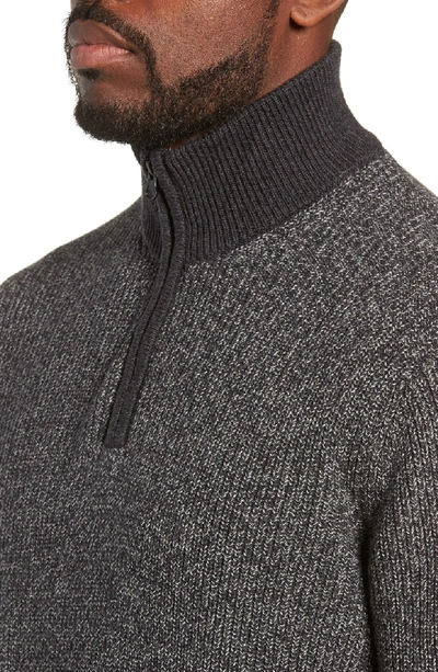 Shop Zachary Prell Fillmore Quarter Zip Sweater In Charcoal