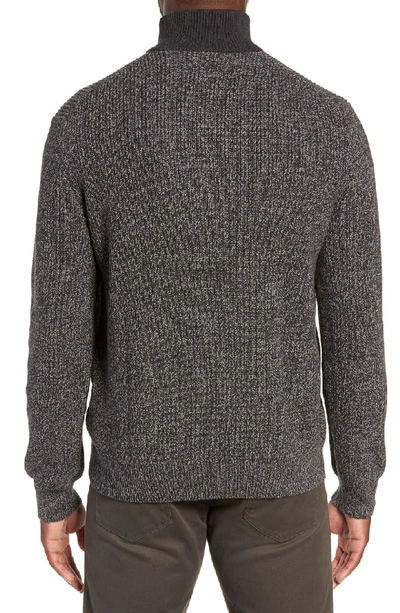 Shop Zachary Prell Fillmore Quarter Zip Sweater In Charcoal
