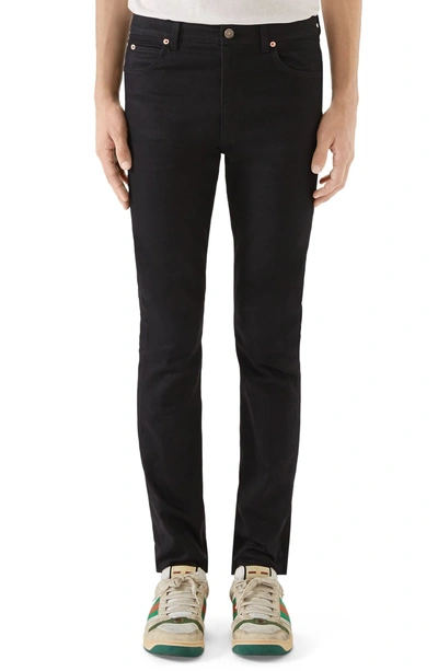 Shop Gucci Skinny Fit Jeans In Black