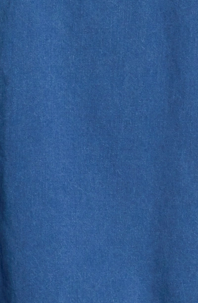 Shop Hope Rick Regular Fit Solid Sport Shirt In Blue Denim
