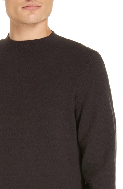 Shop Apc Diamond Matelassé Sweater In Noir