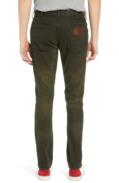 Shop Wrangler Larston Slim Fit Jeans In Rover Green