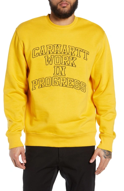 Shop Carhartt Wip Division Embroidered Sweatshirt In Quince / Black
