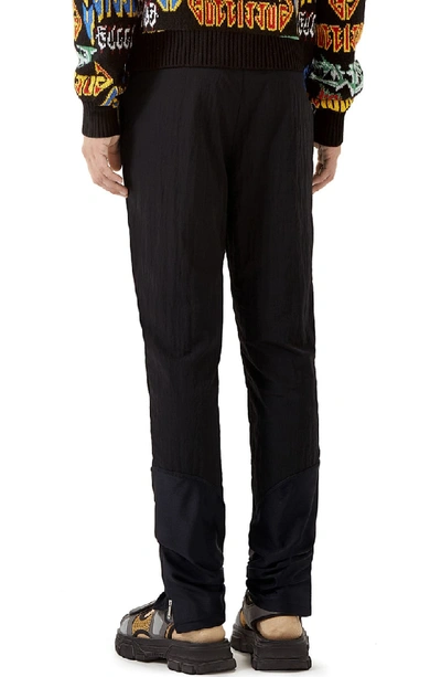 Shop Gucci Stripe Track Pants In Black