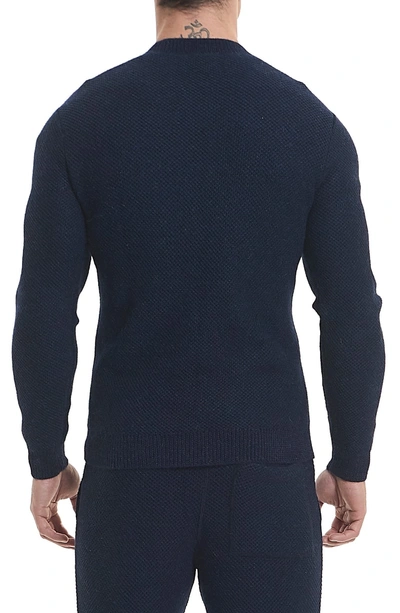 Shop Goodlife Slim Fit Crewneck Sweater In Midnight Navy