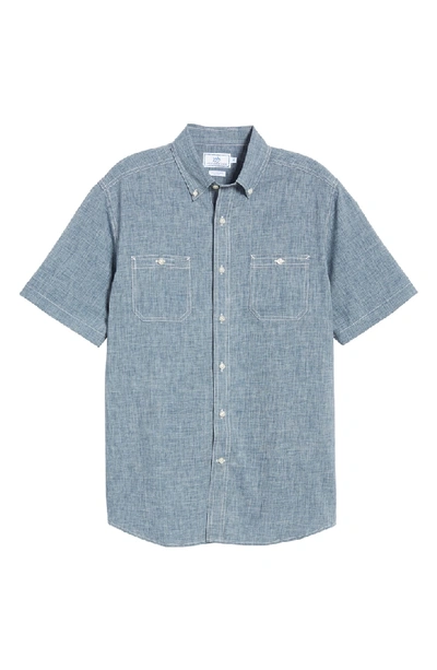 Shop Southern Tide St. Dockside Regular Fit Sport Shirt In Seven Seas Blue