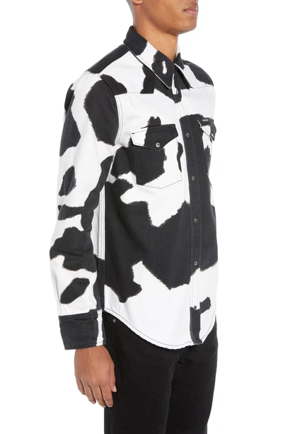 Calvin Klein Jeans Est.1978 Mens Foundation Western Shirt In Cow Print |  ModeSens
