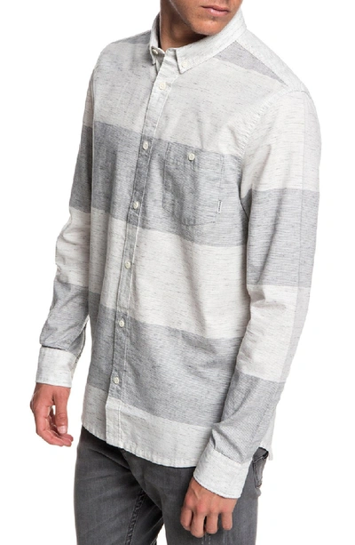 Shop Quiksilver Minoo Valley Striped Shirt In Iron Gate Marble Neppy