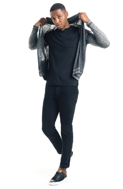 Shop Good Man Brand Modern Slim Fit Merino Wool Track Jacket In Black