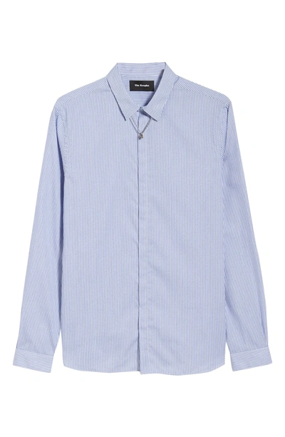 Shop The Kooples Slim Fit Stripe Sport Shirt In Navy And White Stripe