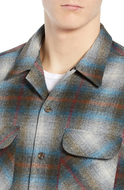 Shop Pendleton Board Wool Flannel Shirt In Multi Plaid