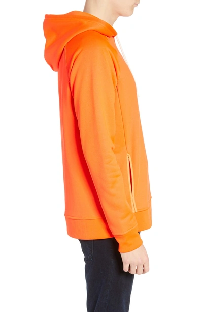 Shop Scotch & Soda Club Nomade Hooded Sweatshirt In Fluo Orange