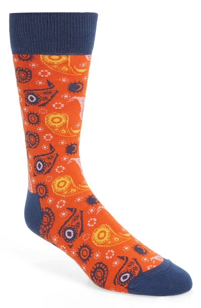 Shop Happy Socks X Wiz Khalifa House In The Hills Socks In Orange