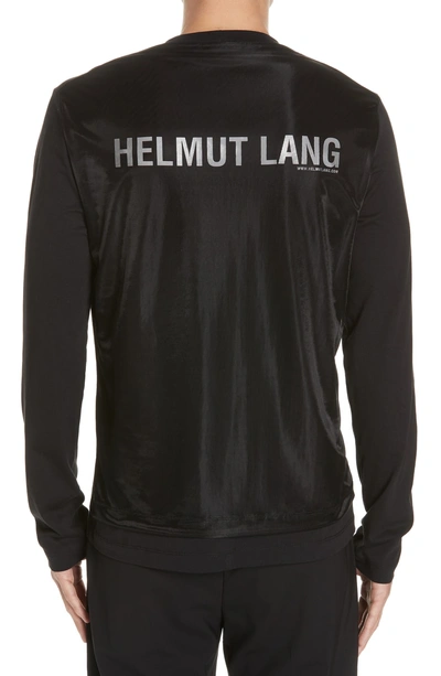 Shop Helmut Lang Overlay Long Sleeve T-shirt In Black