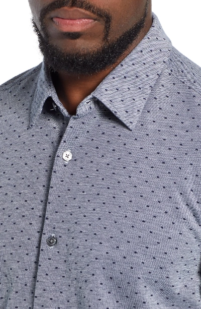 Shop Hugo Boss Ronni Slim Fit Dot Sport Shirt In Blue