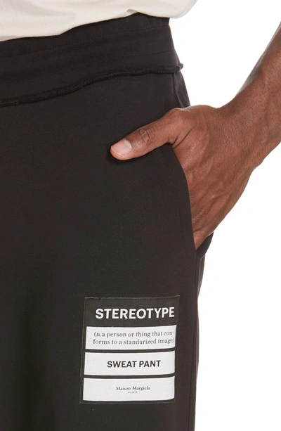 Shop Maison Margiela Stereotype Sweatpants In Black