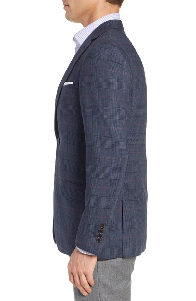 Shop Hart Schaffner Marx Classic Fit Stretch Plaid Wool Sport Coat In Mid Blue