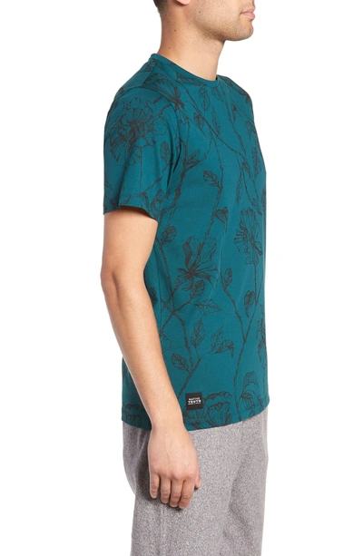 Shop Native Youth Floral Print T-shirt In Teal