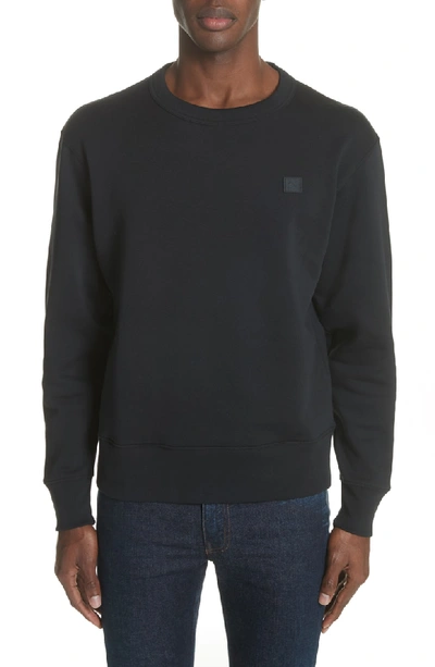 Fairview Face Sweatshirt In Black Cotton