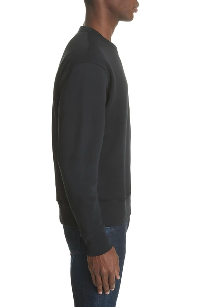 Shop Acne Studios Fairview Face Crewneck Sweatshirt In Black