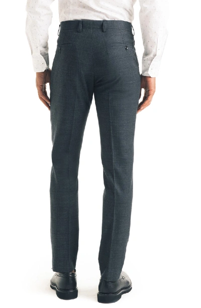 Shop Good Man Brand Flat Front Stretch Wool Blend Trousers In Charcoal