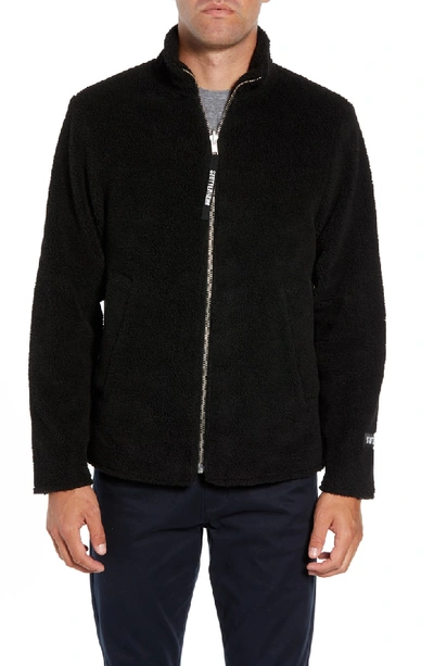 Shop Stutterheim Varby Reversible Fleece Jacket In Black