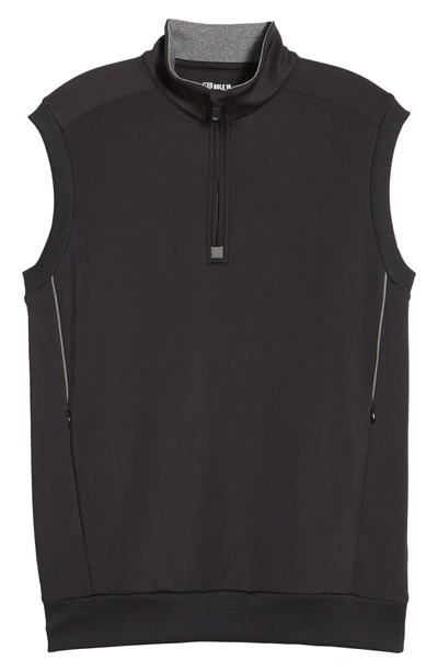 Shop Bobby Jones Quarter Zip Tech Vest In Black