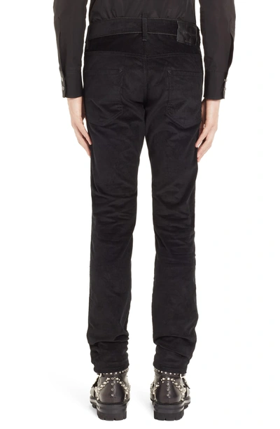 Shop Dsquared2 Skinny Straight Leg Corduroy Pants In Black