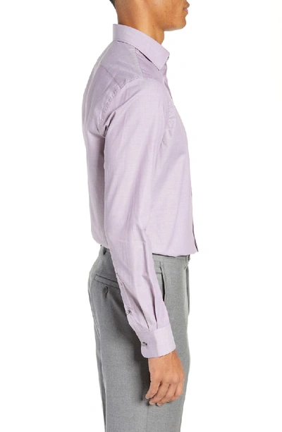 Shop John Varvatos Regular Fit Stretch Solid Dress Shirt In Mulberry