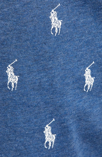 Shop Polo Ralph Lauren Pony Print Pajama Pants In Shale Blue Heather