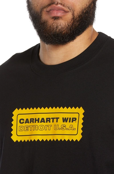 Shop Carhartt Fraser Logo Graphic T-shirt In Black