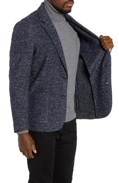Shop Zachary Prell Randolph Houndstooth Knit Sport Coat In Dark Blue
