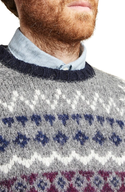 Shop Barbour Wetheral Fair Isle Crewneck Regular Fit Sweater In Navy