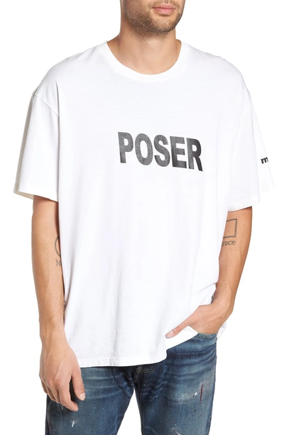 Shop Mr Completely Poser Oversize Graphic T-shirt In White