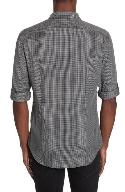 Shop John Varvatos Roller Sleeve Slim Fit Sport Shirt In Indigo