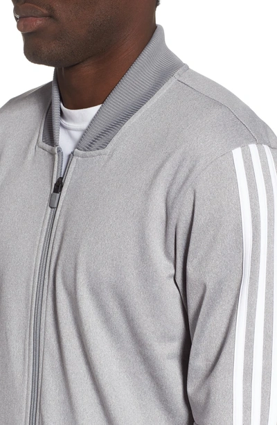Shop Adidas Originals Id Bomber Jacket In Medium Grey Heather