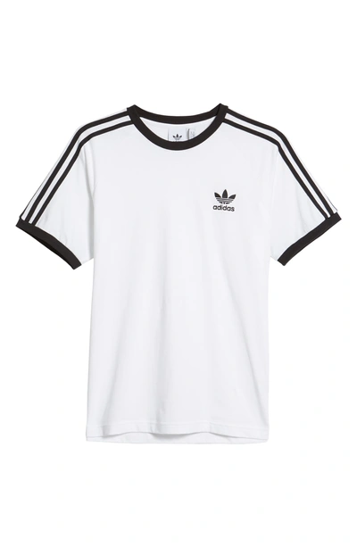 Shop Adidas Originals 3-stripes T-shirt In White