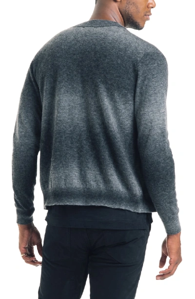 Shop Good Man Brand Modern Slim Fit Merino Wool Blend Cardigan In Black / Grey