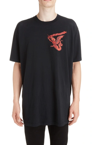 Shop Givenchy Winged Beast Graphic T-shirt In Black
