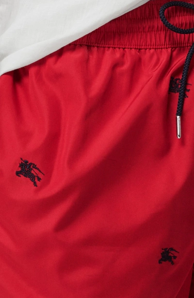 Shop Burberry Guildes Swim Trunks In Parade Red