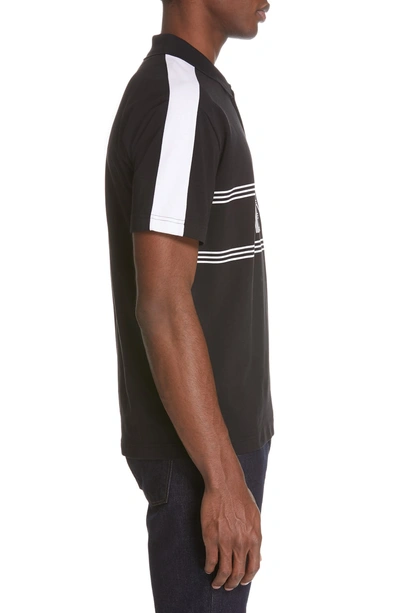 Shop Kenzo Sport Graphic Jersey Polo In Black