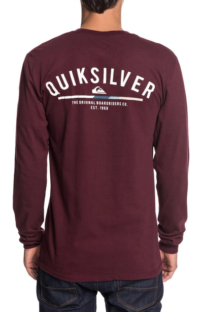 Shop Quiksilver Simple Colour Long Sleeve T-shirt In Port Royale