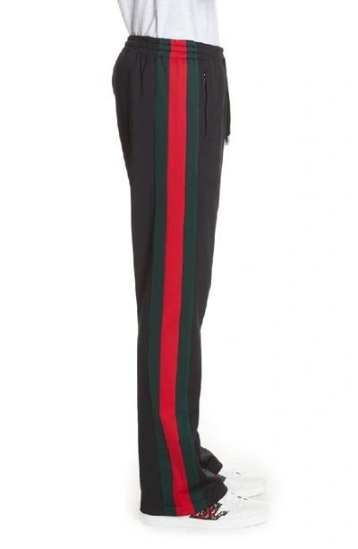 Shop Gucci Technical Jersey Flare Pants In Black